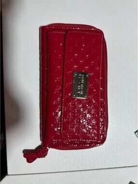 Kenneth Cole Reaction Red Quilted Patent Wallet